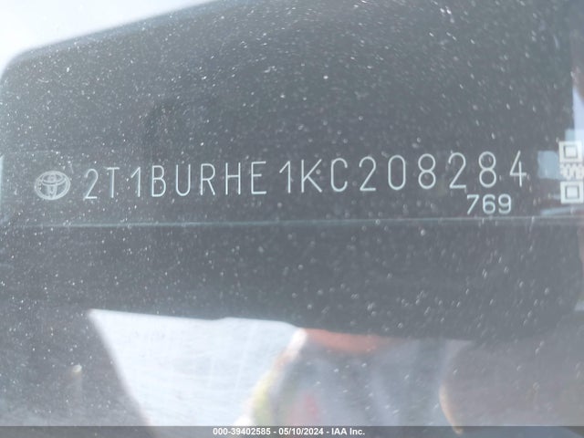Toyota COROLLA SE 2019 2T1BURHE1KC208284 Image 9