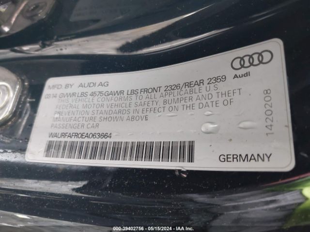 WAURFAFR0EA063664 Audi A5 2.0t Premium