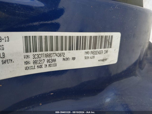 2013 FIAT 500 3C3CFFARODT743072 Photo 8