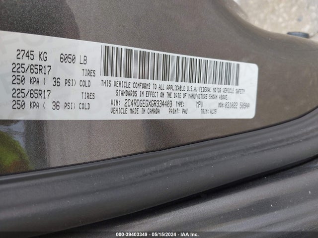 Dodge Grand Caravan R/t 2016 2C4RDGEGXGR334403 Image 9