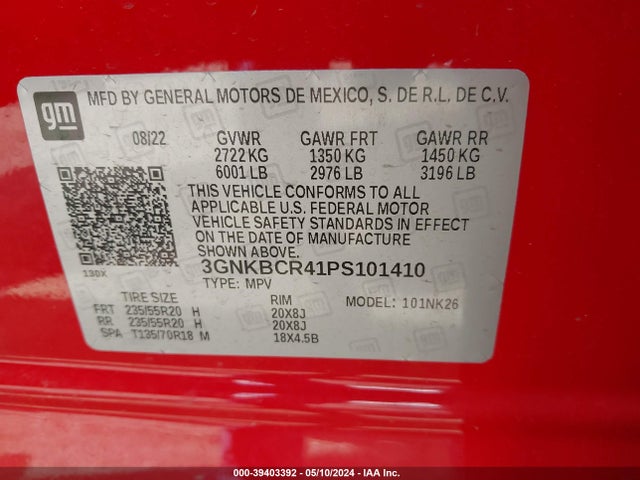 Chevrolet Blazer Fwd 2lt 2023 3GNKBCR41PS101410 Image 9