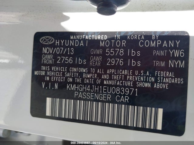KMHGH4JH1EU083971 Hyundai Equus Ultimate