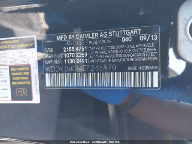 WDDKJ5KB4EF246870 Mercedes-Benz E 350