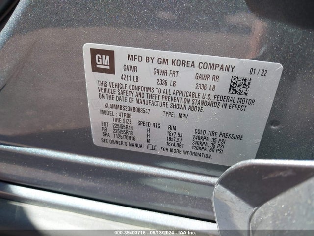KL4MMBS23NB088547 Buick Encore Gx Fwd Preferred