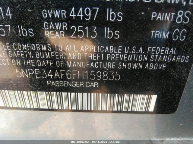 5NPE34AF6FH159835 Hyundai Sonata Sport