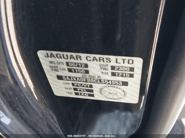 2012 JAGUAR XF SAJXA0FB8CLS54953 Photo 8
