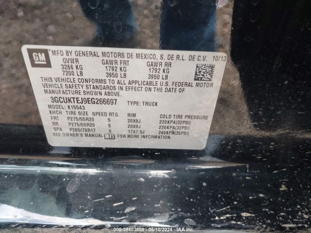 3GCUKTEJ9EG266697 Chevrolet Silverado 1500 High Country