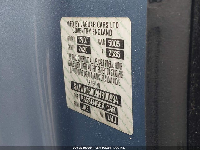 2009 JAGUAR XF SAJWA06B09HR00994 Photo 8