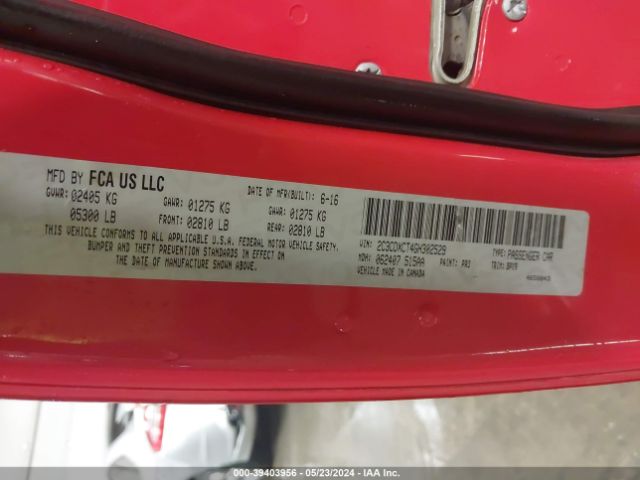 2C3CDXCT4GH302529 Dodge CHARGER R/T