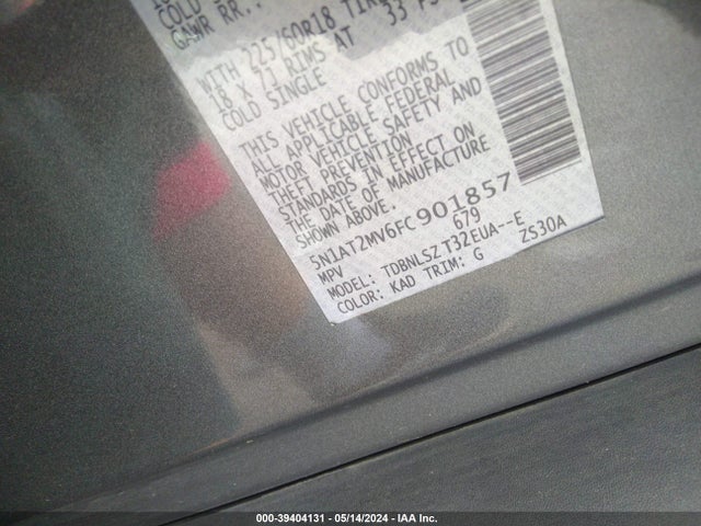 Nissan Rogue Sl 2015 5N1AT2MV6FC901857 Image 9
