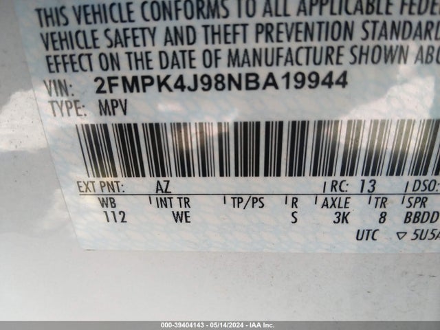 Ford Edge St-line 2022 2FMPK4J98NBA19944 Image 9