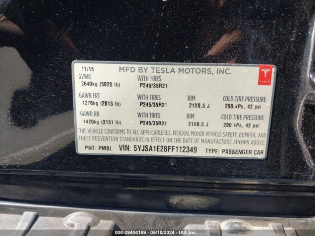 5YJSA1E28FF112349 Tesla Model S 70d/85d/p85d
