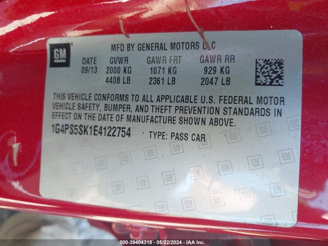 1G4PS5SK1E4122754 Buick Verano Leather Group