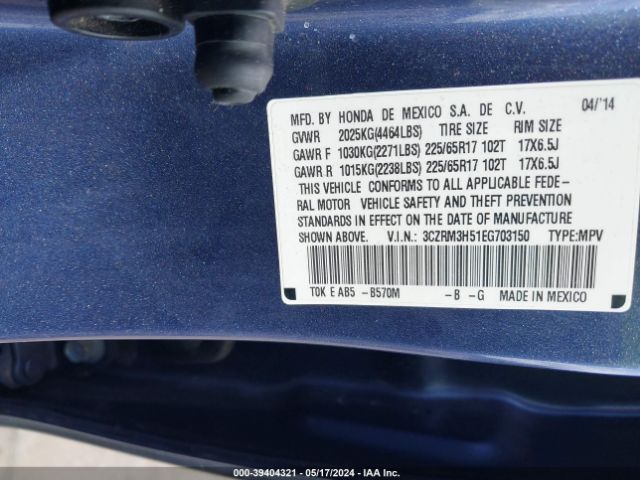3CZRM3H51EG703150 Honda CR-V EX