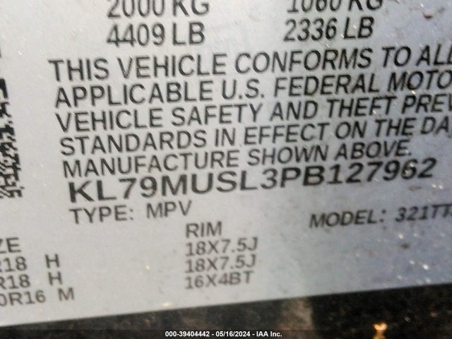 Chevrolet Trailblazer Awd Rs 2023 KL79MUSL3PB127962 Image 18