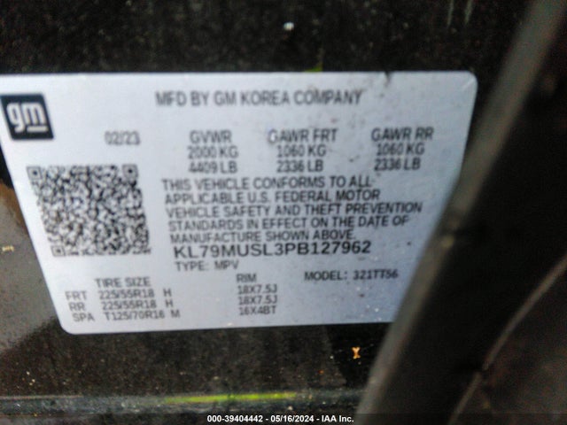 Chevrolet Trailblazer Awd Rs 2023 KL79MUSL3PB127962 Image 9