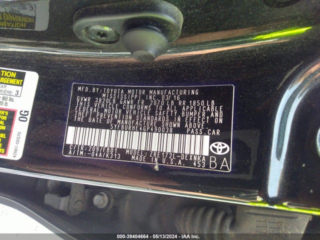 Toyota COROLLA LE 2016 5YFBURHE4GP490038 Image 9
