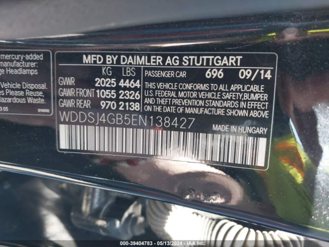WDDSJ4GB5EN138427 Mercedes-Benz CLA 250 4MATIC