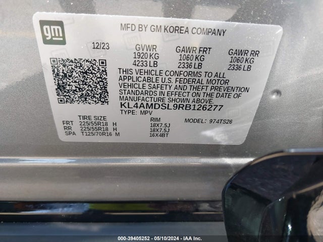 KL4AMDSL9RB126277 Buick Encore Gx Sport Touring Fwd