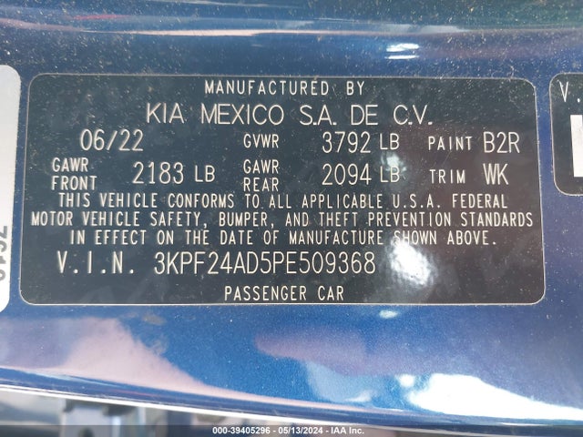 KIA Forte Lxs 2023 3KPF24AD5PE509368 Image 9