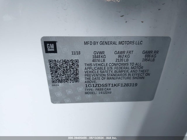 Chevrolet MALIBU LT 2019 1G1ZD5ST1KF128319 Image 9