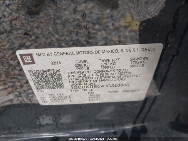 Chevrolet Silverado 1500 2lt 2018 3GCUKREC4JG310006 Image 9