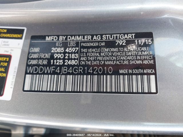 WDDWF4JB4GR142010 Mercedes-Benz C 300 Luxury/sport