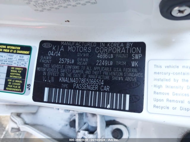 KIA Cadenza Premium 2014 KNALN4D78E5166514 Image 9