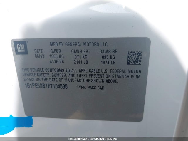 Chevrolet Cruze 2lt Auto 2014 1G1PE5SB1E7104595 Image 9