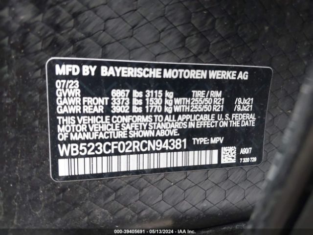 WB523CF02RCN94381 BMW Ix Xdrive50