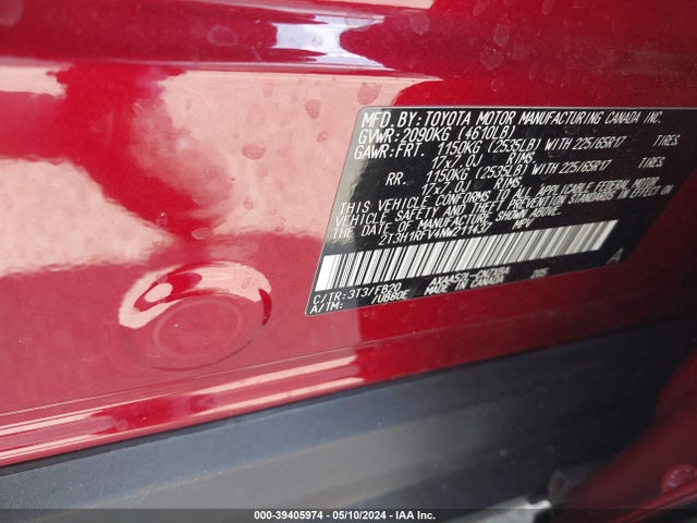 Toyota RAV4 LE 2022 2T3H1RFV4NW211437 Image 9