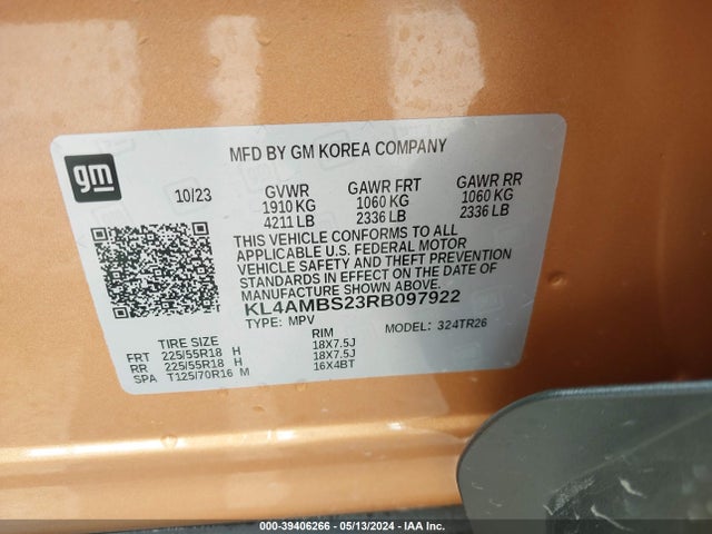 KL4AMBS23RB097922 Buick Encore Gx Preferred Fwd