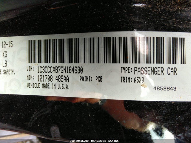 1C3CCCAB7GN164630 Chrysler 200 Limited