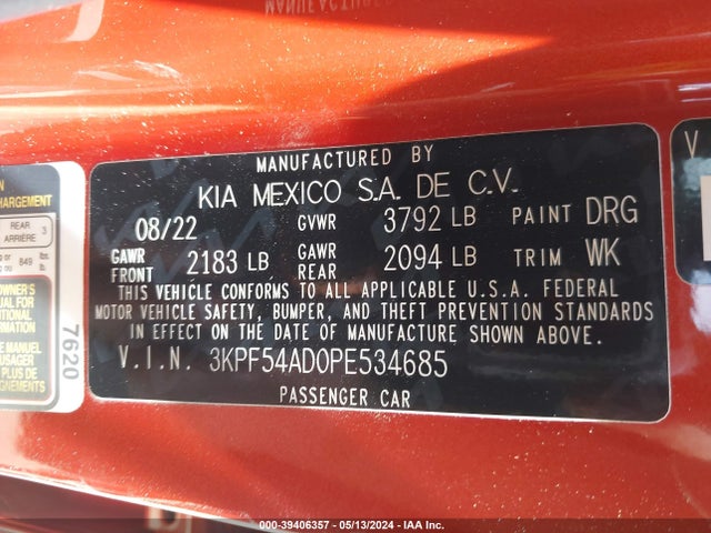 KIA Forte Gt-line 2023 3KPF54AD0PE534685 Image 9