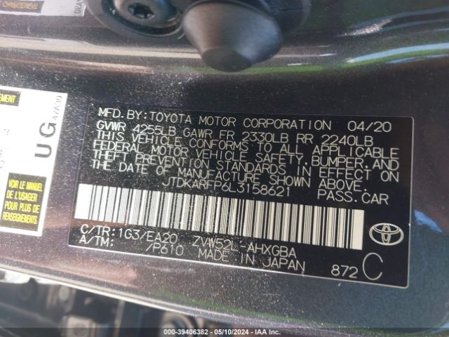 JTDKARFP6L3158621 Toyota Prius Prime Xle