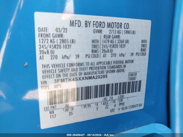 Ford Mustang Mach-e Gt 2022 3FMTK4SXXNMA20295 Image 9