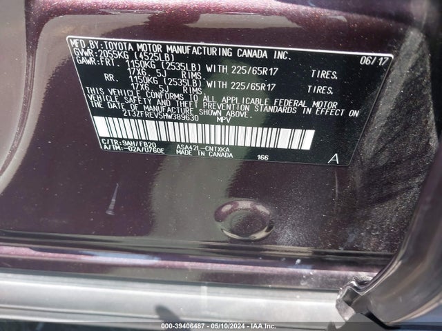 Toyota RAV4 LE 2017 2T3ZFREV5HW389630 Image 9
