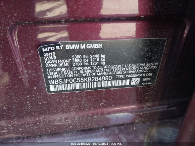 WBSJF0C55KB284980 BMW M5 Competition