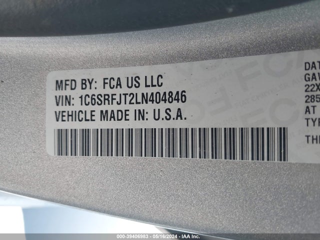 RAM 1500 Laramie  4x4 5'7 Box 2020 1C6SRFJT2LN404846 Image 9