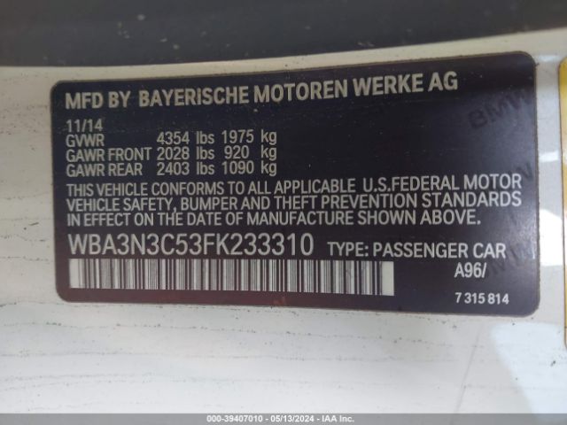 WBA3N3C53FK233310 BMW 428i