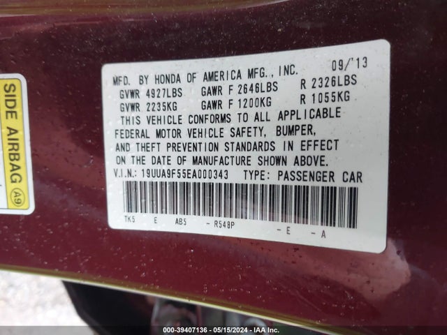 19UUA9F55EA000343 Acura Tl 3.7