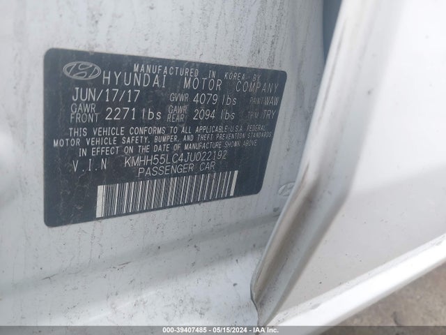 KMHH55LC4JU022192 Hyundai Elantra Gt Sport