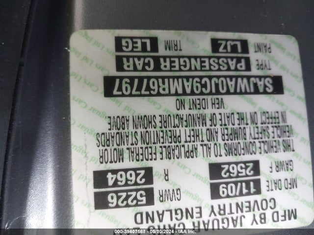 2010 JAGUAR XF SAJWA0JC9AMR67797 Photo 8