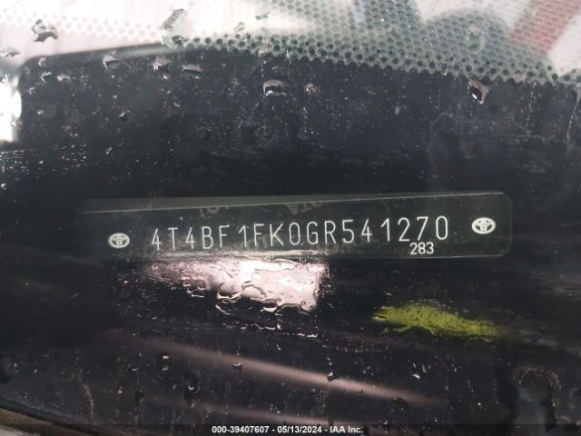 4T4BF1FK0GR541270 Toyota Camry