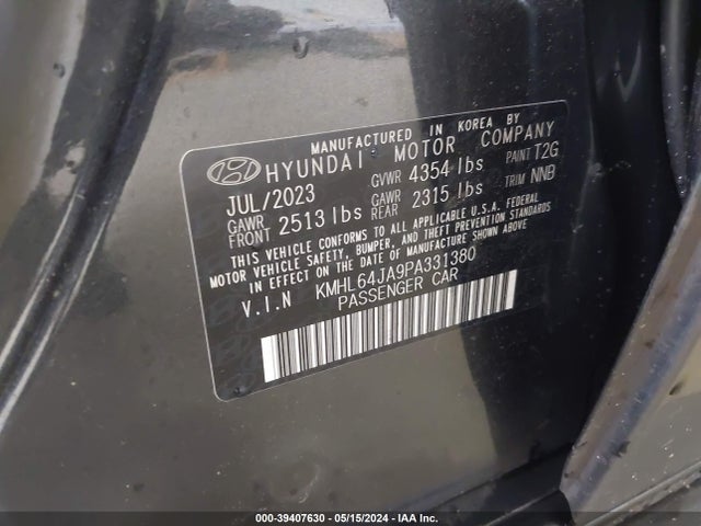 Hyundai SONATA SEL 2023 KMHL64JA9PA331380 Image 9