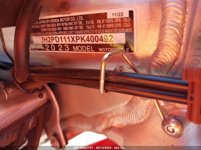 2023 HONDA CRF450 JH2PD111XPK400492 Photo 9
