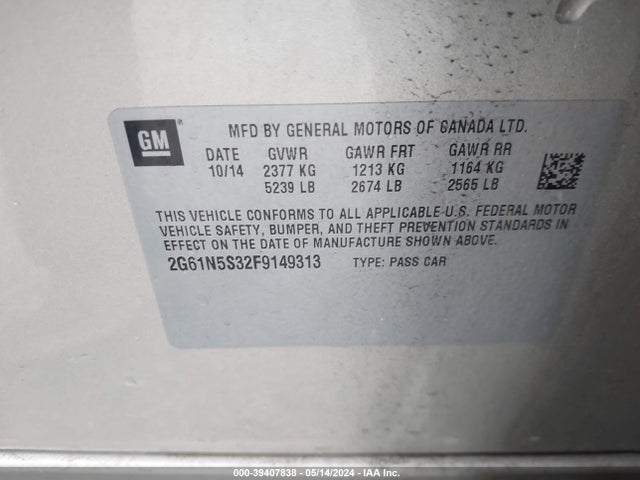 2G61N5S32F9149313 Cadillac XTS LUXURY