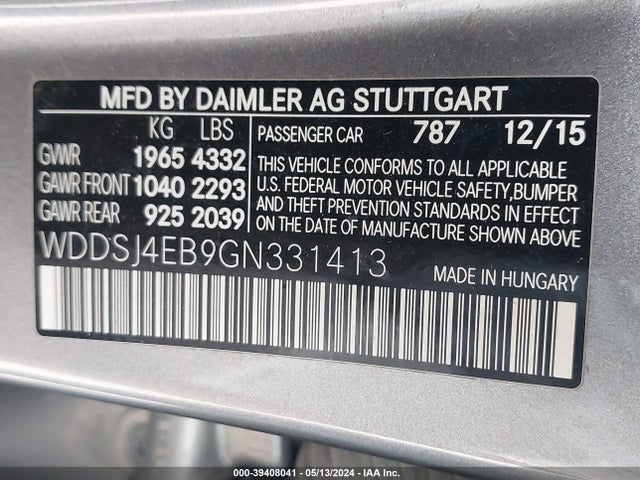 Mercedes-Benz CLA 250 2016 WDDSJ4EB9GN331413 Image 9