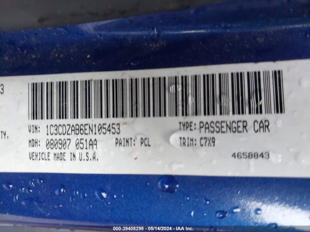 Dodge AVENGER SE 2014 1C3CDZAB6EN105453 Image 9