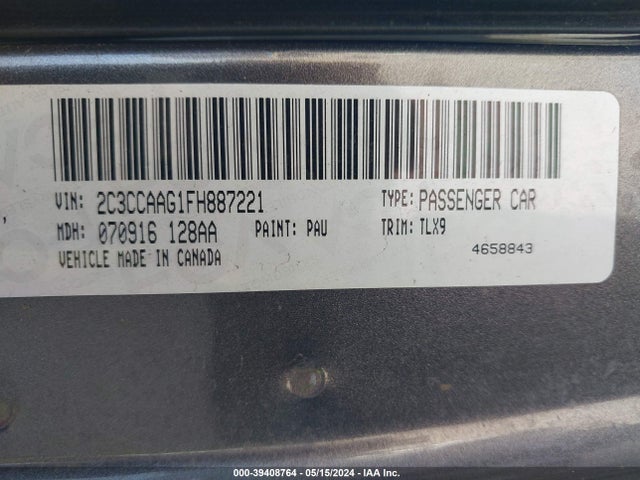 2C3CCAAG1FH887221 Chrysler 300 Limited